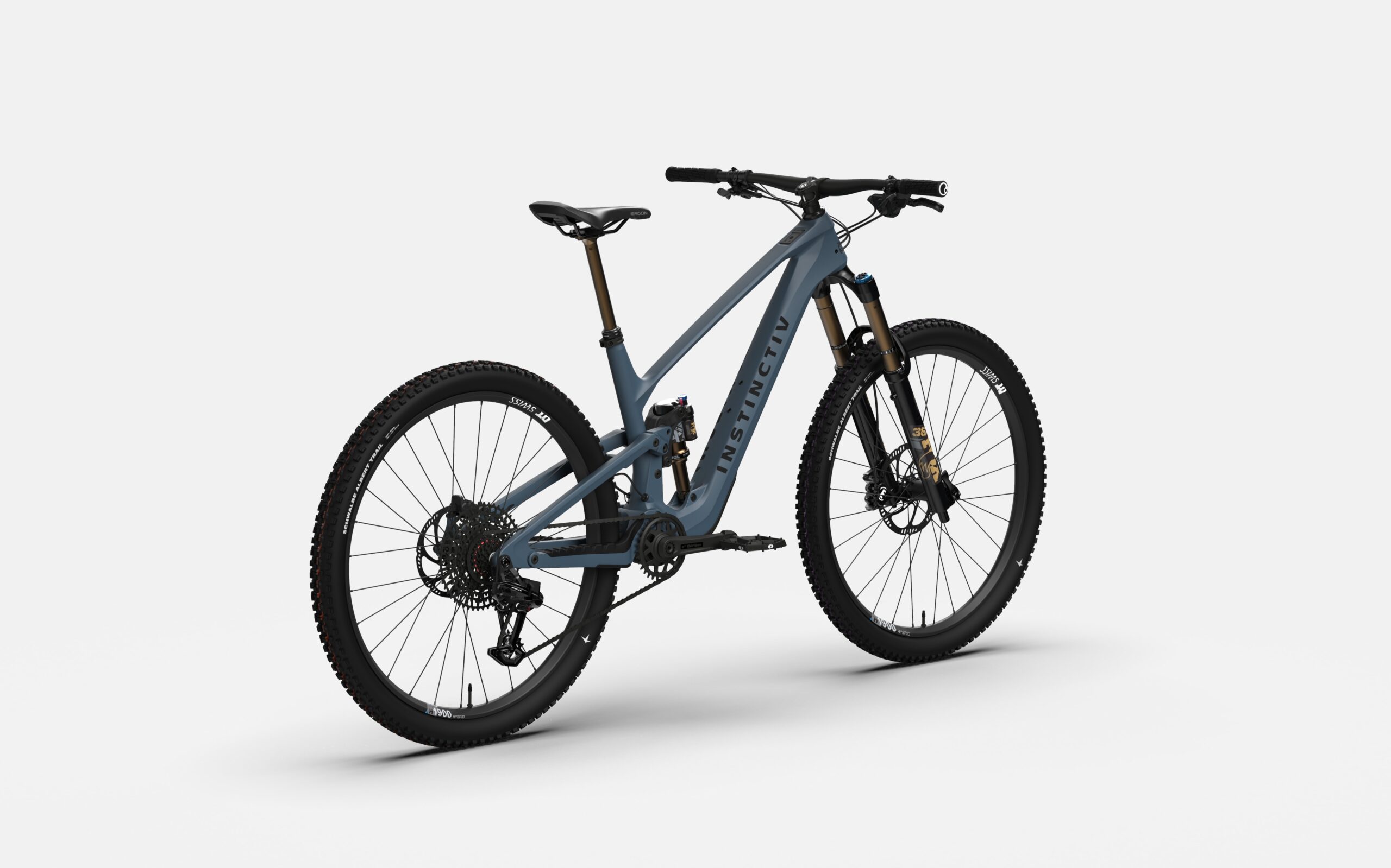 Ocelot 135 eMTB, 16,5 kg, potencia total e-mountain bike, con suspensión PUMA y recorrido de 135 mm.